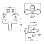 Roca Atlas 龍頭套裝 D2: 2+4+5 (鍍鉻色) (5A3D90C0N+5A0290C0N+5B1D03C0G)